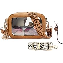LOXOMU Clear Stadium Bags for Women, Small Clear Crossbody Bag Stadium Approved, Cute Clear Stadium Purse for Concerts