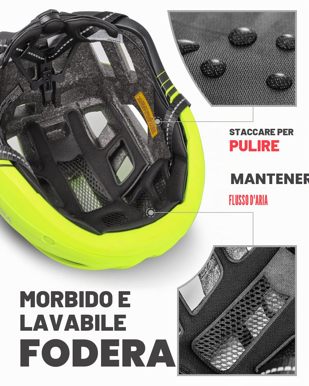 VICTGOAL Casco da ciclismo da uomo e donna, con visiera magnetica rimovibile, traspirante, con 21 canali di ventilazione, casco da bicicletta regolabile