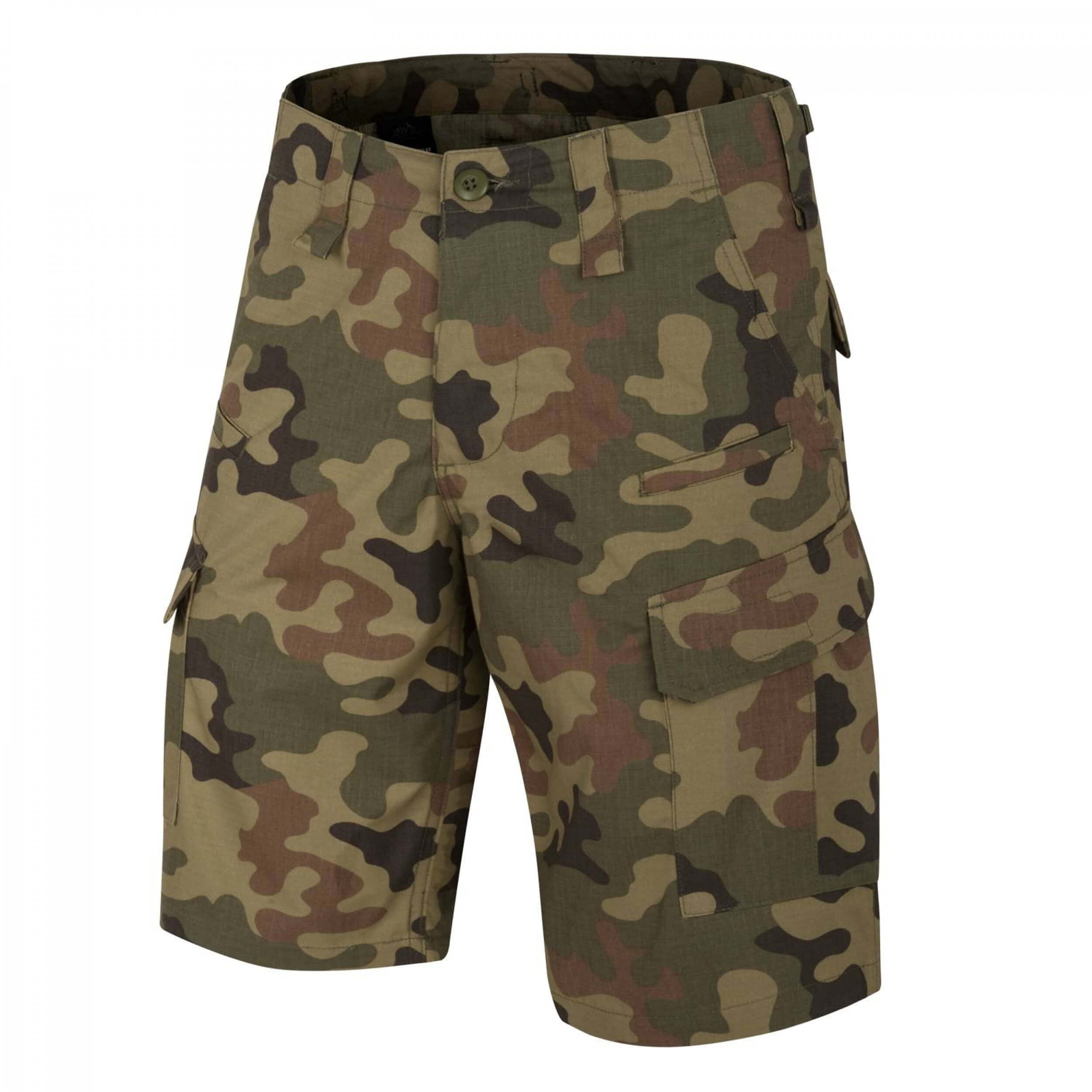 Helikon-Tex Men's Green Cpu Shorts Combat Patrol Uniform Pl Woodland Cpu Shorts Trousers Combat Patrol Uniform, Xxl