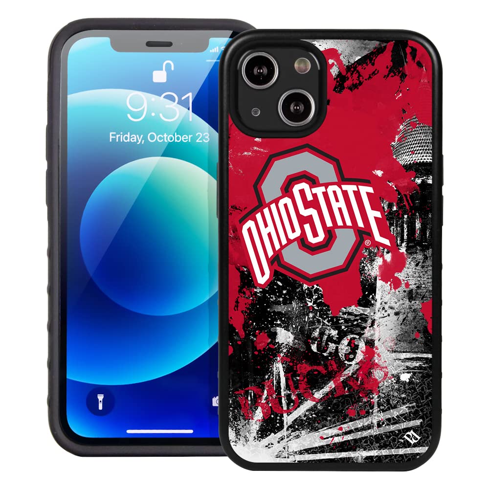 Guard Dog Case Compatible with iPhone 13 - Military Grade - Rugged Two Piece Protection - Collegiate Licensed - Ohio State Buckeyes - by Paulson Designs