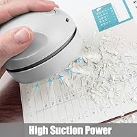 Vista 5 de prowithlin Aspirador de escritorio con carga USB con boquilla de vacío, cepillo de limpieza, diseño desmontable y mini aspiradora portátil de polvo