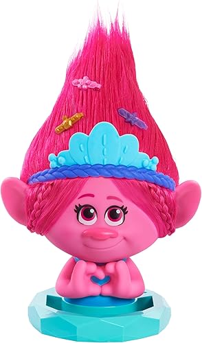 Miniatura 4 de Just Play - Cabezal de estilo de amapola con accesorios DreamWorks Trolls Band Together de 11 piezas, rosa, juguetes para niños a partir de 3 años