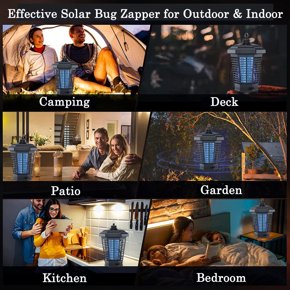 Bug Zapper Outdoor,4200v Electric Mosquito Zapper Indoor,2 En 1 Impermeable Bug Killer Lantern Con Cable De Alimentación, Trampa Para Moscas De Alta Potencia Para El Hogar,Patio,Campamento