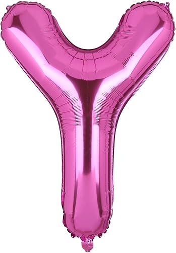 Globos de letras de helio de aluminio del alfabeto rosa jumbo de 40 pulgadas para despedida de soltera, aniversario, celebración, graduación,