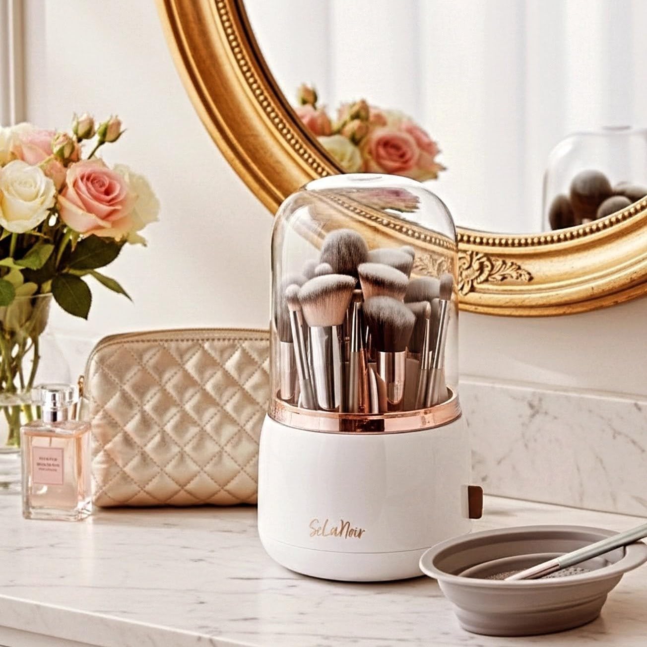 SeLaNoir Rotating Makeup Brush Holder
