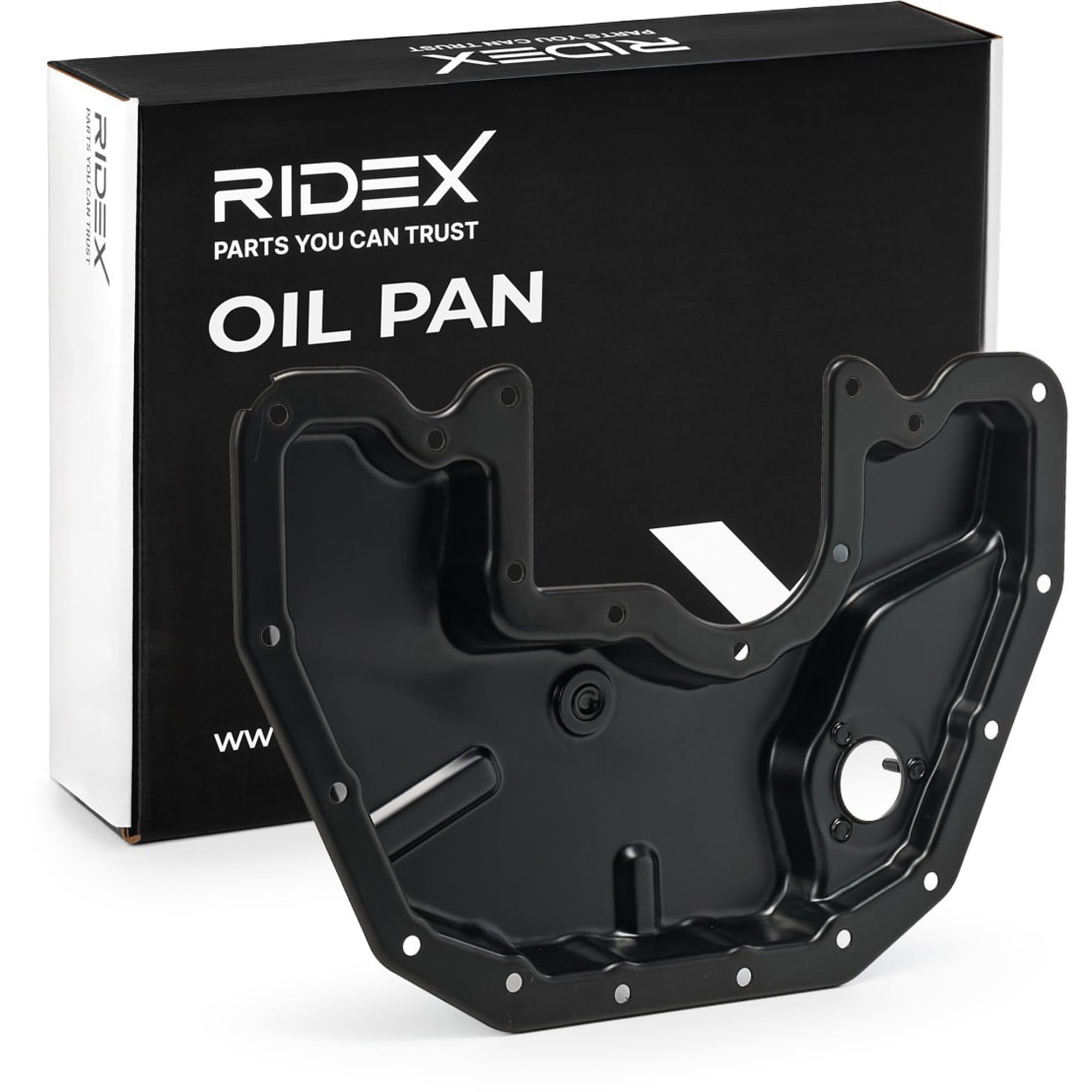 RIDEX 592O0186 Carter d'huile avec vis de vidange d'huile avec bague d'étanchéité avec filetage pour capteur du niveau d'huile sans joint de carter d'huile Compatible avec BMW 5 Berline E60