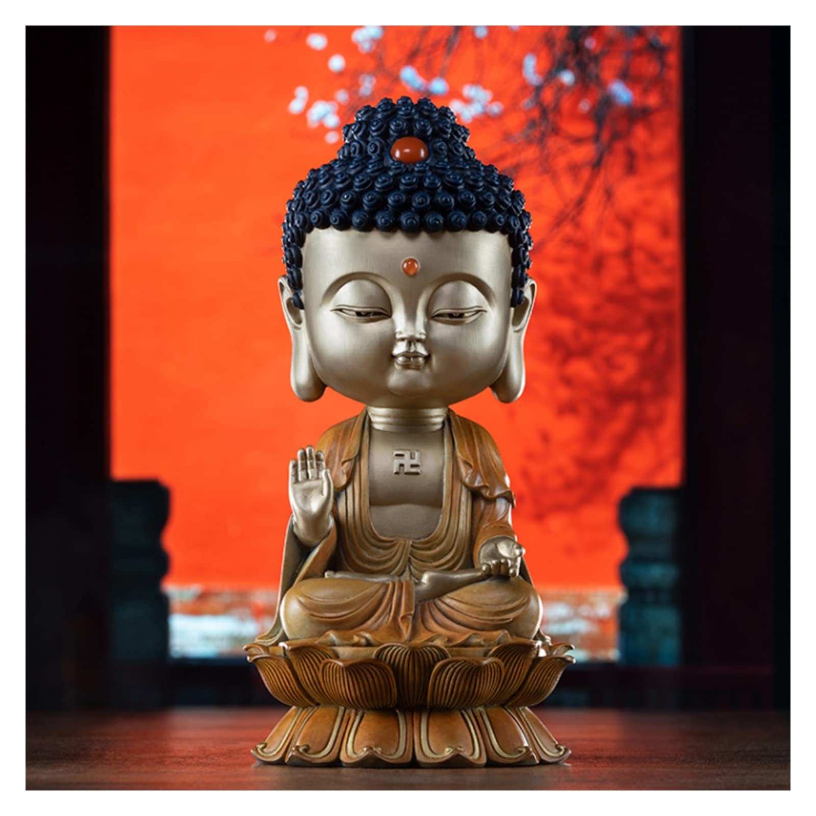 Amazon｜仏像 幸運の仏像 すべての銅製の装飾品 ホーム装飾品