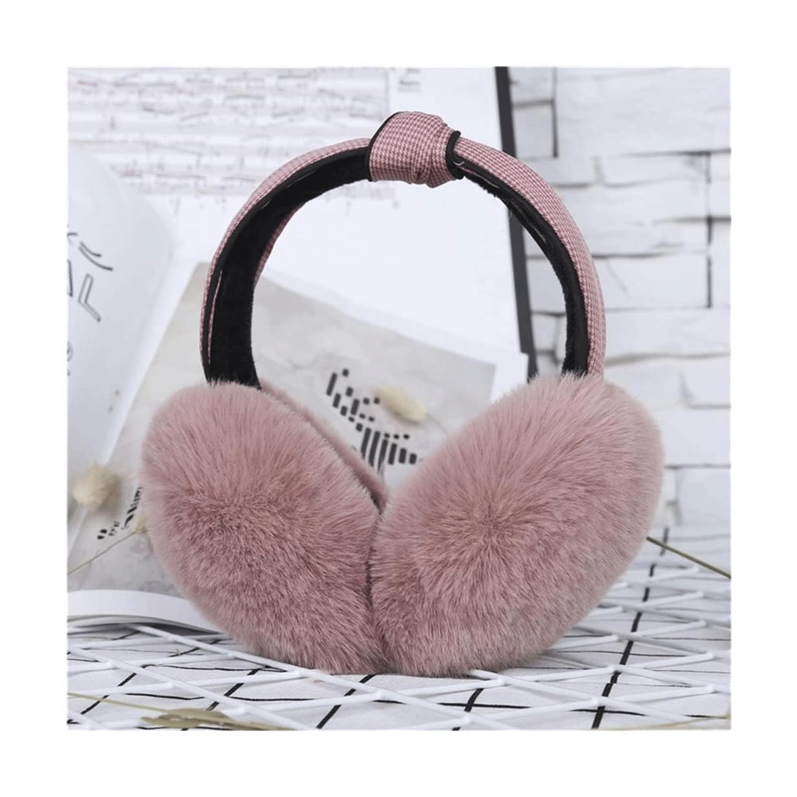 Nowy Verdikking Oorbeschermers Winter Warm Oorkleppen Meisje Pluizige Vouw Leuke Warmer Hoofdtelefoon Oorwarmers Zachte Kasjmier Nauszniki
