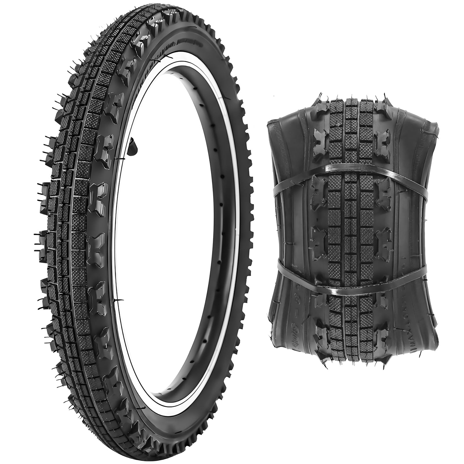 SIMEIQI Bike Tire 16x2.125 Inch Replacement Tire Compatible with 16"x1.75"/1.95"/2.0"/2.125" Bike Rim for Mountain BMX Hybrid Trail Urban Bicycles