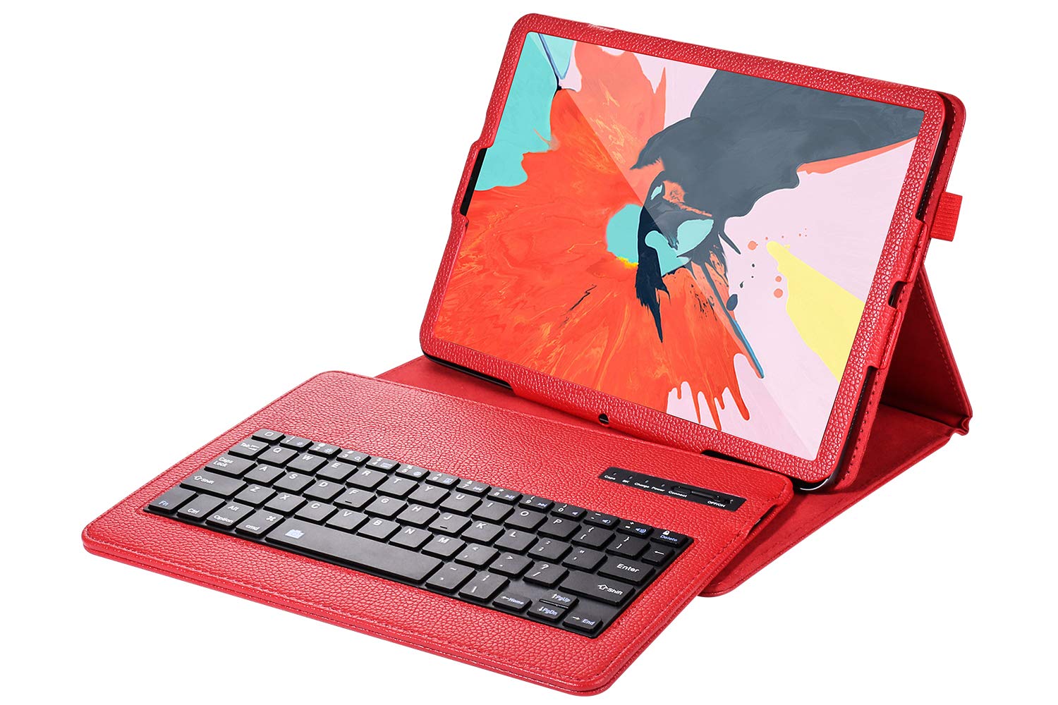 Amazon | iPad Pro 11 レザーケース付き Bluetooth キーボード レッド