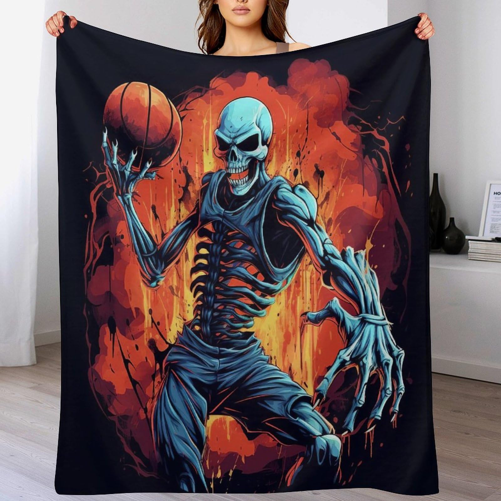 Couverture hypoallergénique basket-ball pour soulager le stress sur le canapé