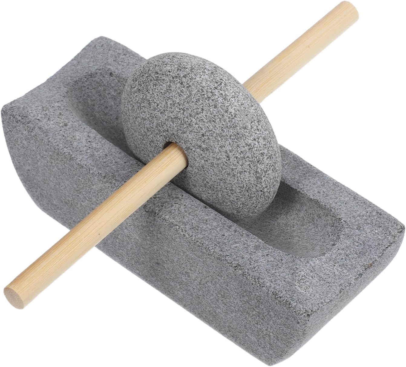 Generic 1 Set Manual Stone Grinding Mill Traditional Hand Crank Pestle Grinder for Tea Coffee Beans Spices Compact Desktop Kitchen Essential for Authentic Grinding Experience