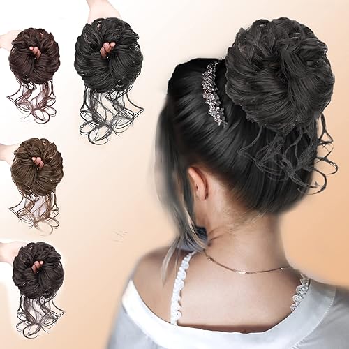 Coleta de cola de caballo con banda elástica de goma para cola de caballo de cola de caballo con extensiones de cabello sintético extensiones de