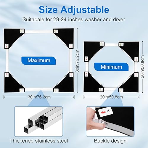 Miniatura 2 de Kit de apilamiento para lavadora y secadora, kit de apilamiento retráctil para lavadora y secadora apilables, kit de apilamiento universal para