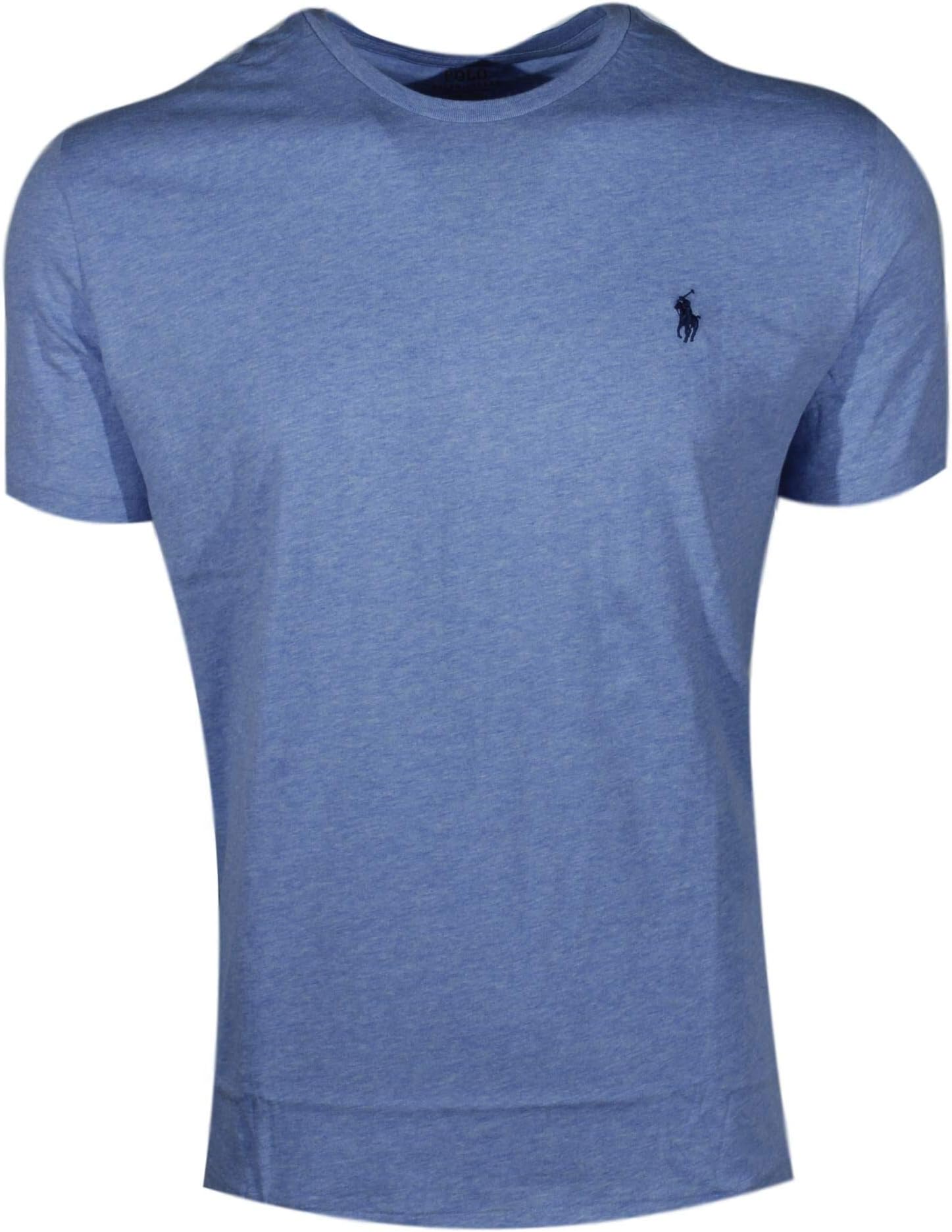 Polo Ralph Lauren Men's Pony Logo Crew Neck T-Shirt (Medium, Cobalt Heather)