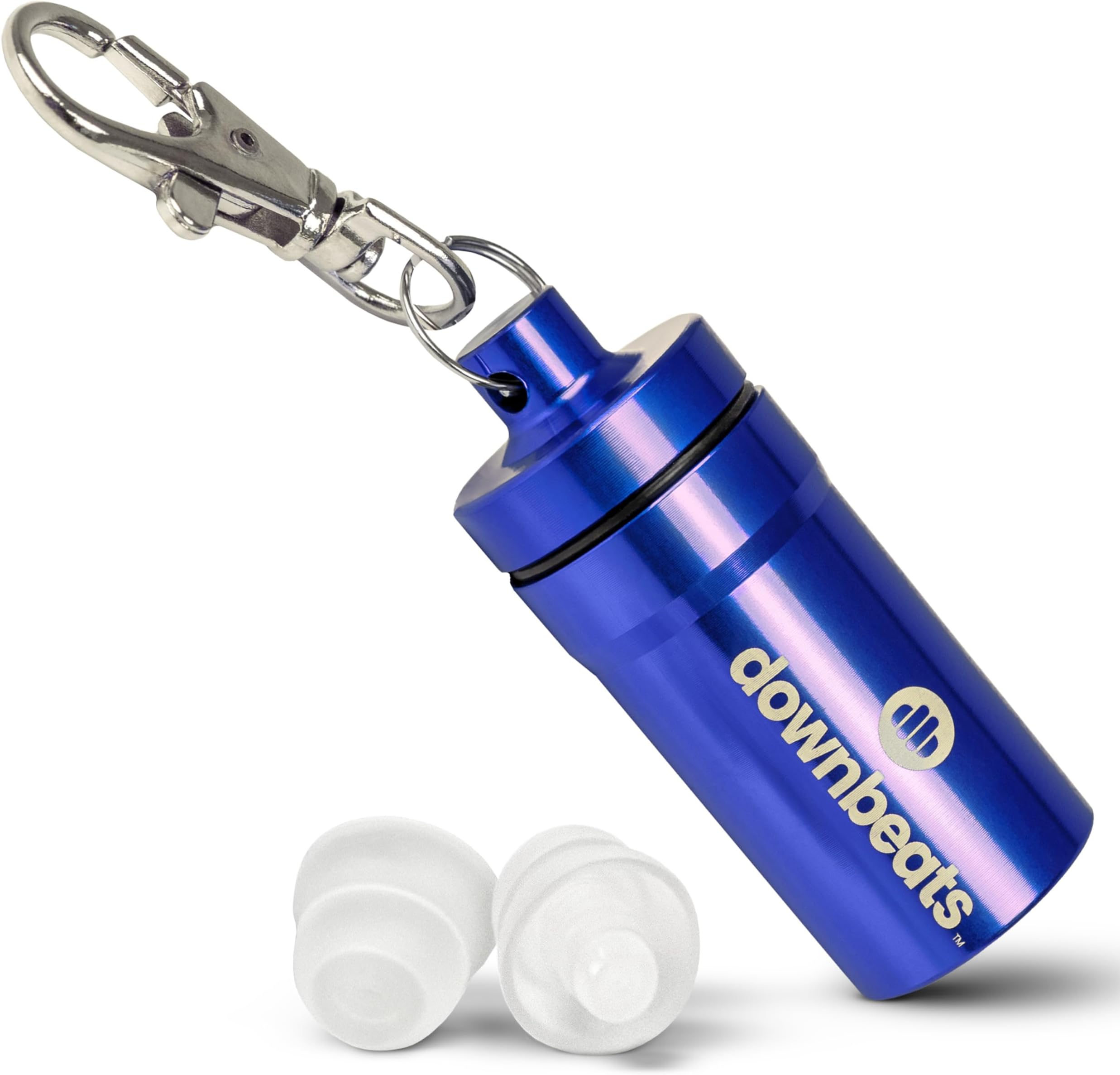 DownBeats Reusable High Fidelity Hearing Protection: Ear Plugs for Concerts, Music, and Musicians (Blue)