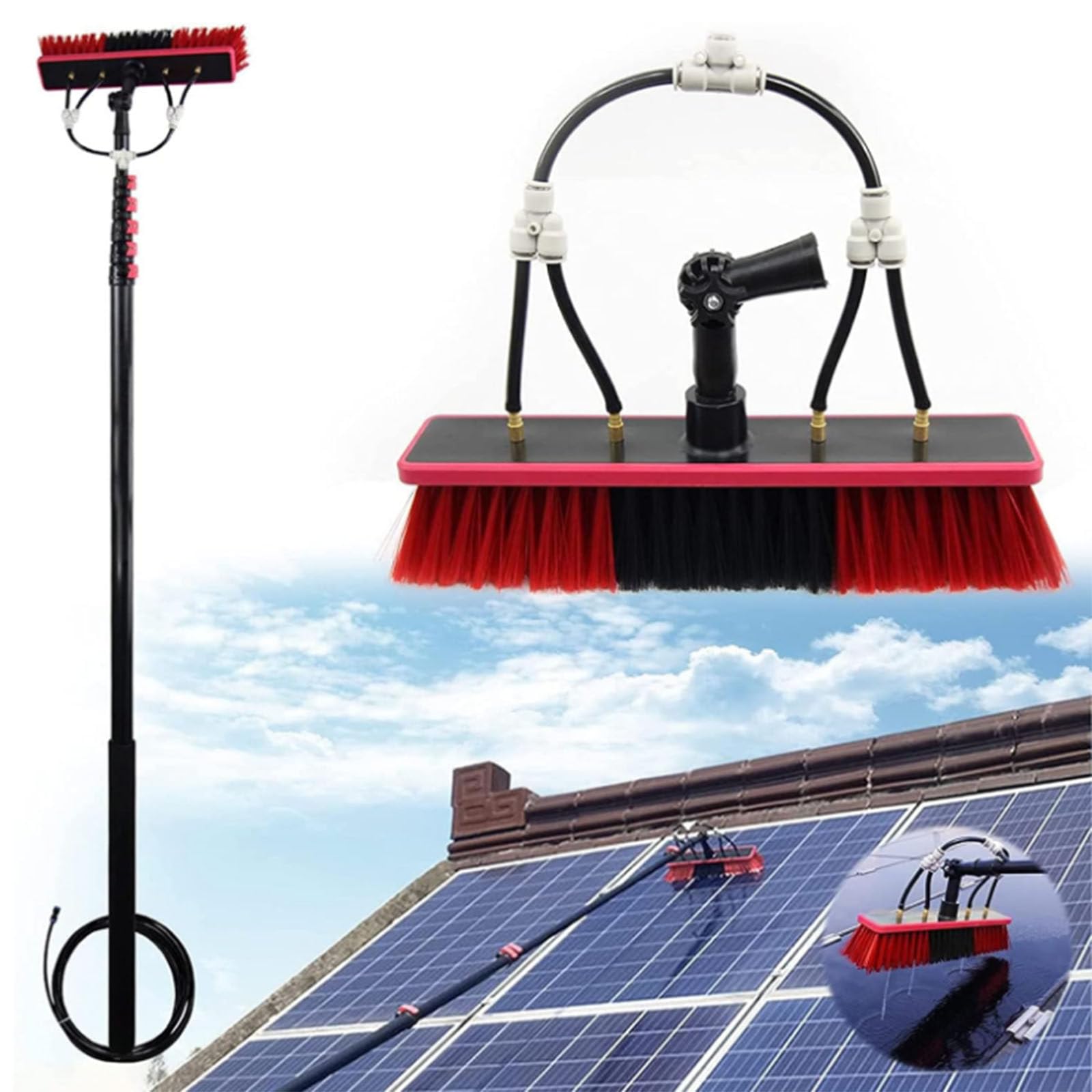Kit de nettoyage de vitres pour laver les toits en hauteur sans monter sur une échelle