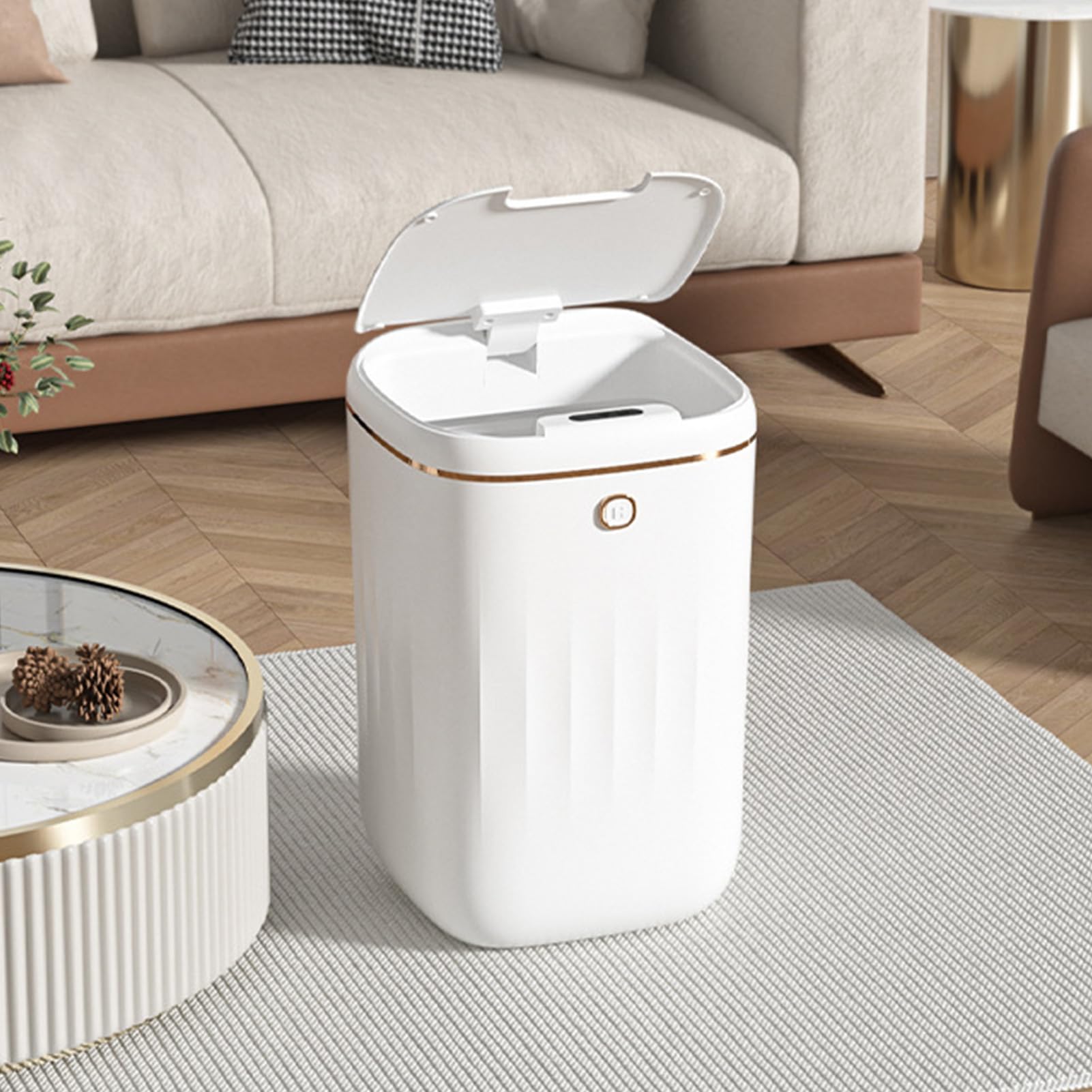 Pattumiera da bagno, pattumiera impermeabile touchless con sensore di