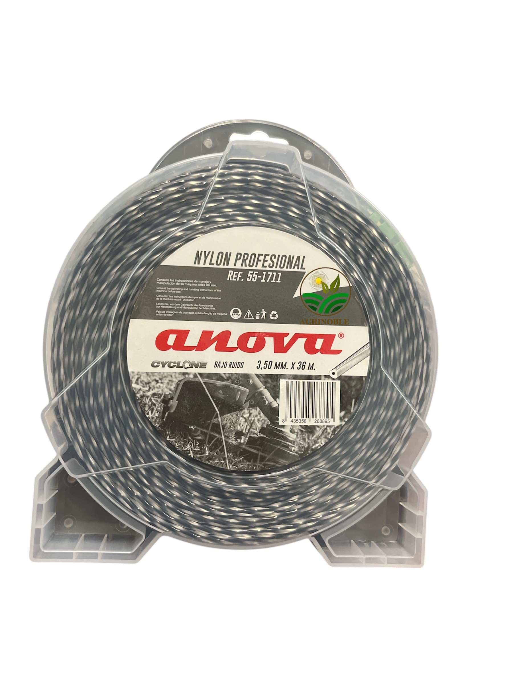 Hilo desbrozadora de Nylon Trenzado bicomponente Profesional 3.50mm x 36m. A.Cyclone