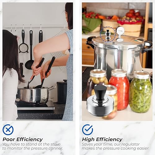 Miniatura 5 de 50332 Regulador de presión de 3 piezas 5-10-15lb (2.3-4.5-6.8kg) Peso de enlatado para olla a presión Presto Canner 0178107 0178410 0175107 0174510