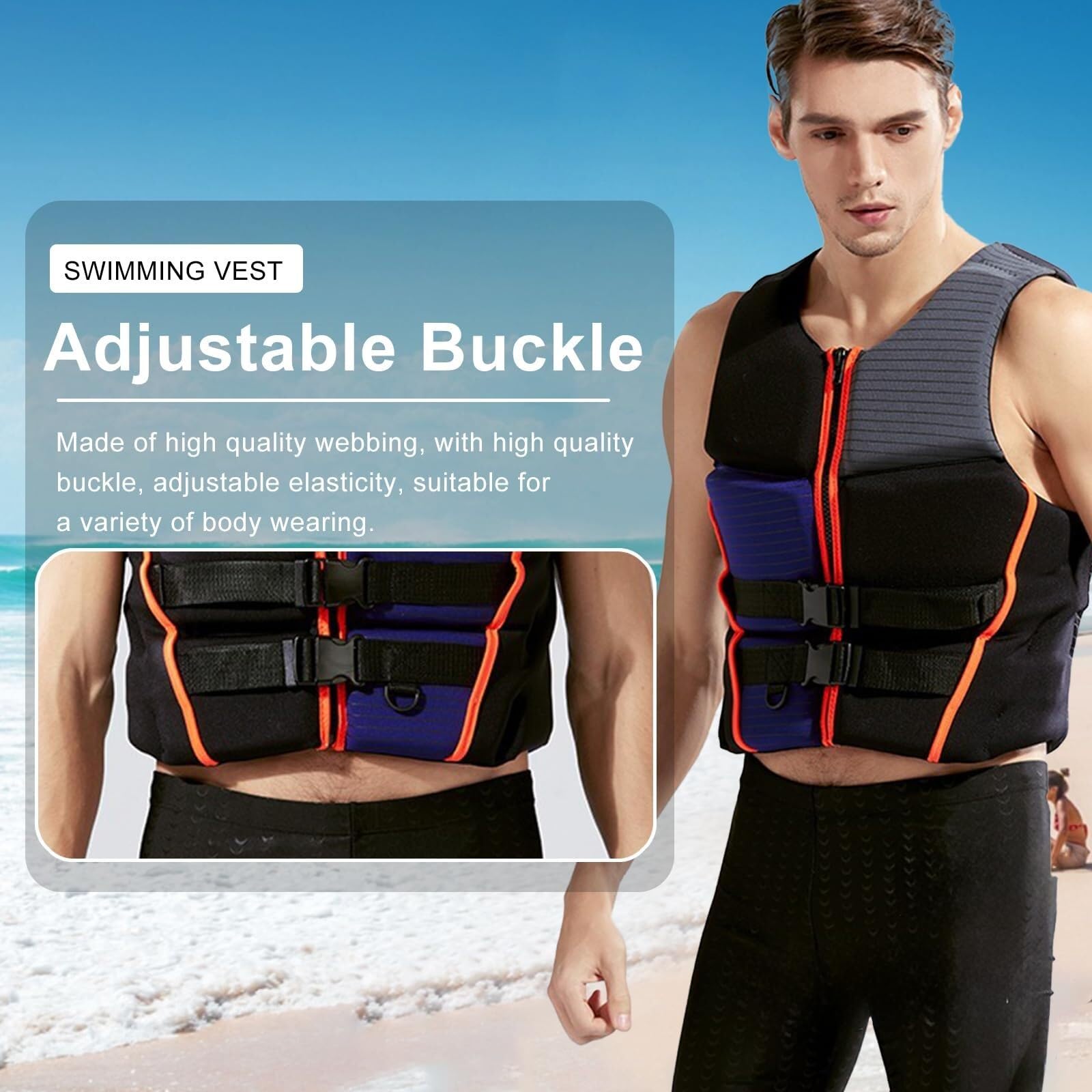 River Vest Leggero Portatile con Fit in Neoprene Comfort per Pesca Mosca Trota Fiume Uso