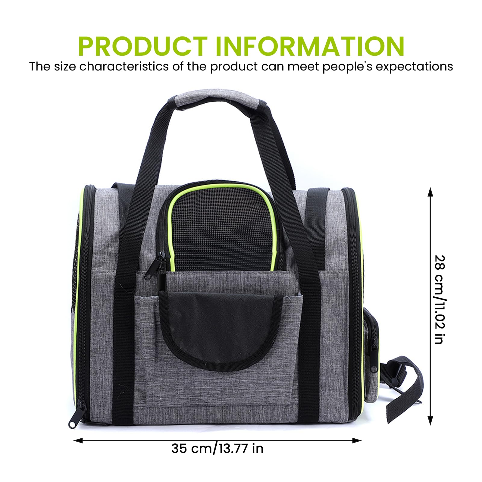 Erweiterbar Katzenrucksack, Katzen Rucksack, Hunderucksack für Katzen, Belüftetes Design, Faltbare, für Hunde Katzen Haustiere, 43 * 28 * 34cm