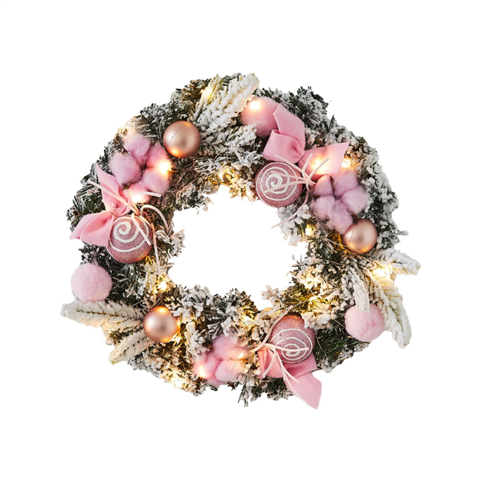 Couronne de Noël LED pour une décoration extérieure de porte accueillante