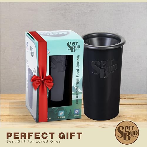 Miniatura 6 de Spit Bud Original Black - Spittoon para masticar tabaco - Taza portátil de inmersión y tabaco con tapa, pestaña para reventar, embudo a prueba de