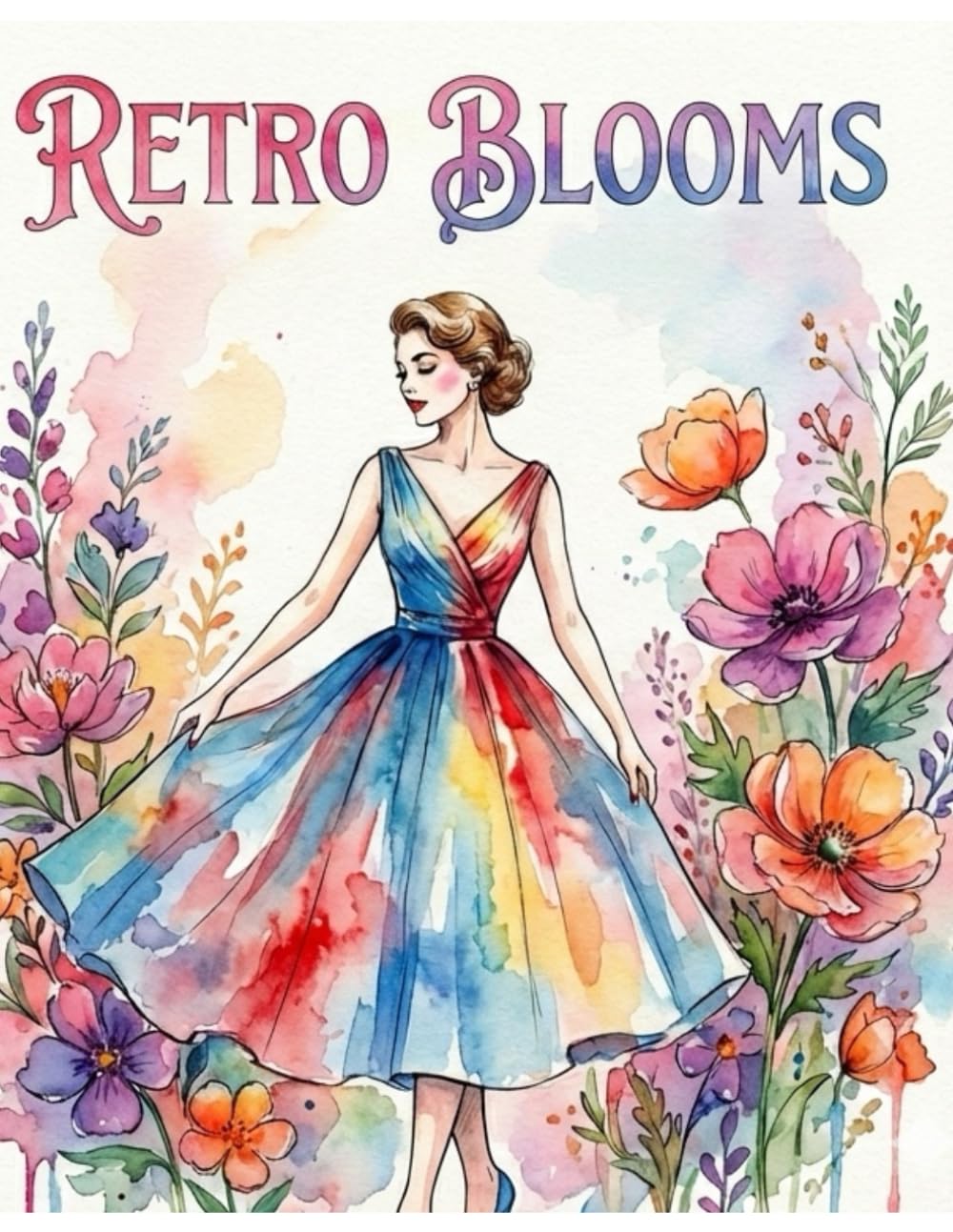 RETRO BLOOMS: Elegant coloring