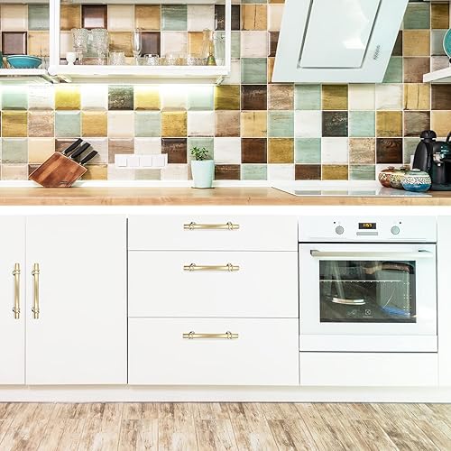 Miniatura 5 de HANIHUA Paquete de 25 manijas de gabinete de cocina, color negro mate, tiradores de cajón de aparador, herrajes de gabinete negros de 5 pulgadas