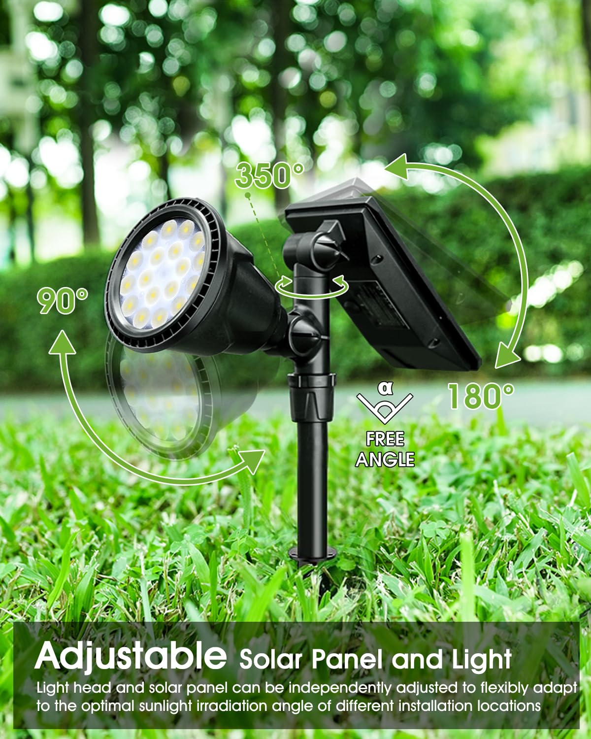 Solar Bodenleuchten Aussen Solarleuchten Garten 4 Stück 12 LEDs Solarlampen LED Gartenleuchten Außenleuchte, Wasserdicht IP149 Landschaftslichter für Rasen, Dachrinnen, Fahrstraßen Gehweg