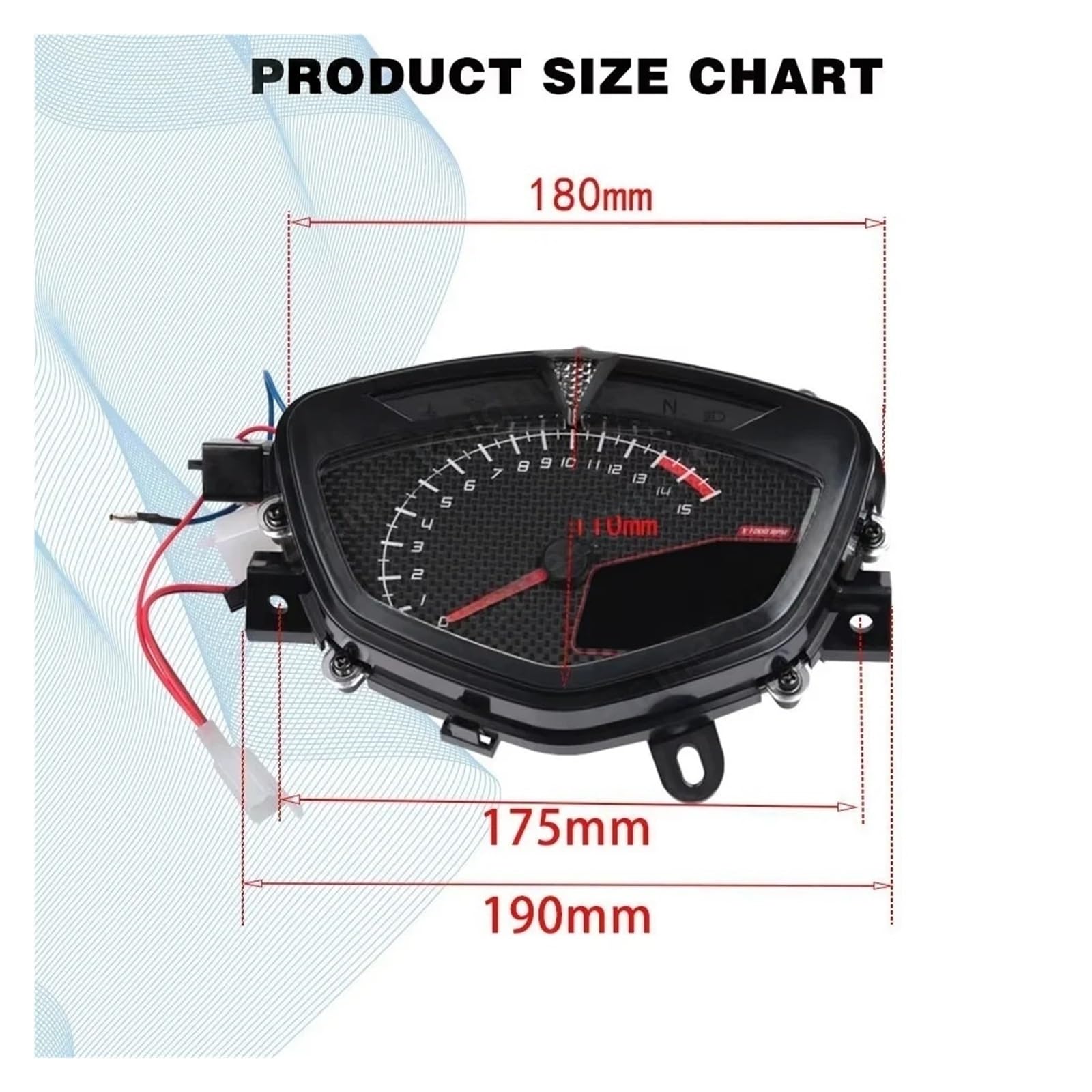 Tacómetro Digital para Motocicleta, Odómetro Y Velocímetro para Ya&maha 135 LC V1/Jupiter MX Sniper, Medidor UMA Velocímetro Tacómetro