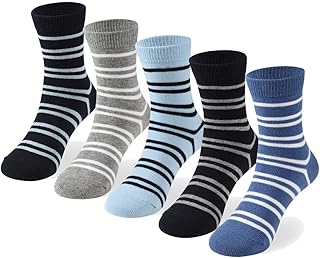 Kids Boys Crew Dress Socks Bright Colorful Stripes Design - Buy now