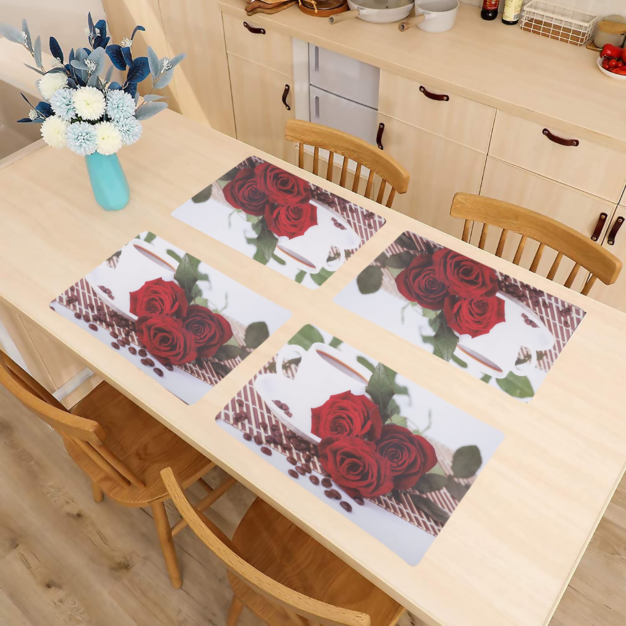 NFI essentials PVC Dining Table Placemat and Tea Coaster Set of 6, Washable Dining Table mat (43x28cm) (D) (B09N3QSWXY) Amazon Price History, Amazon Price Tracker