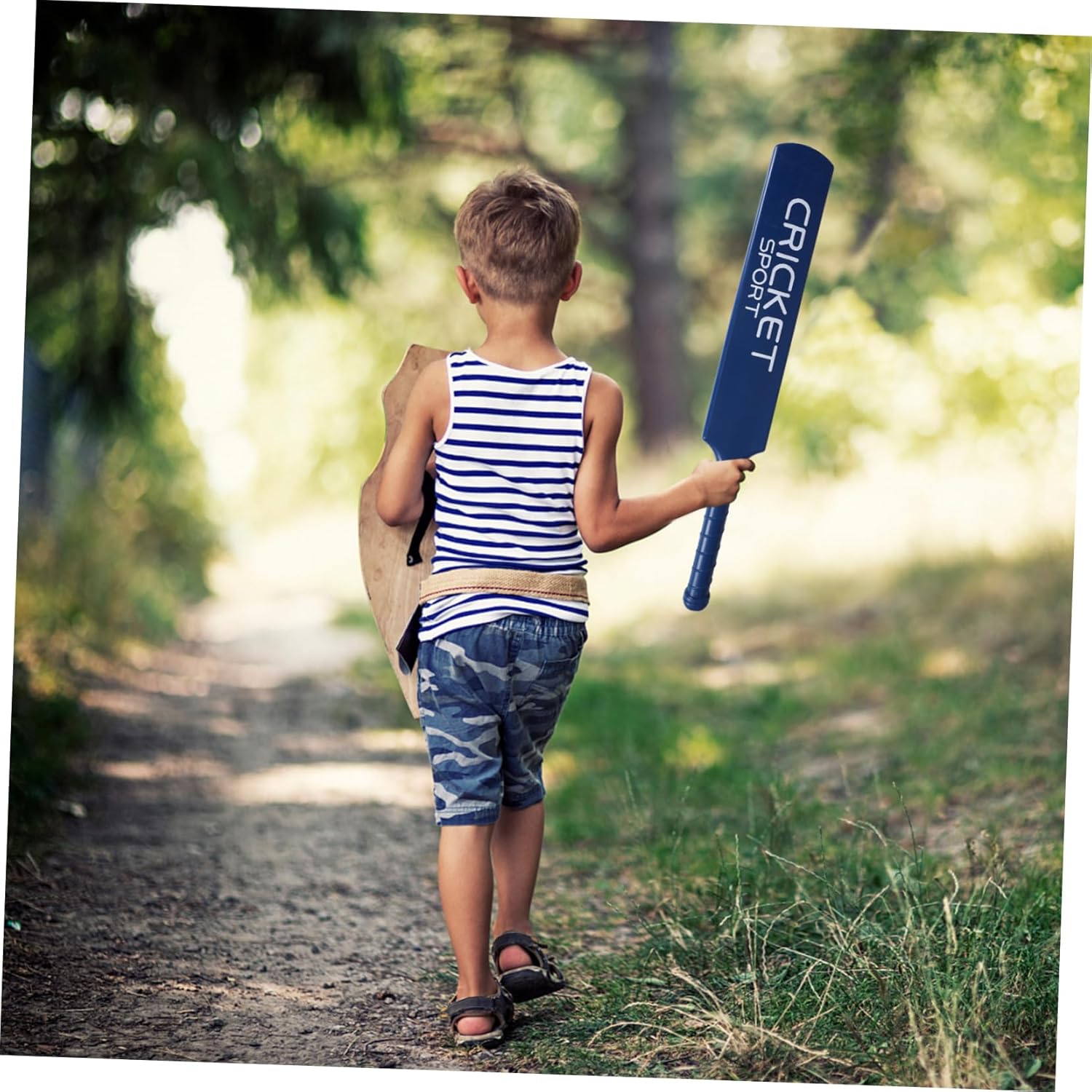 Yardwe Kids Cricket Set, Beach Cricket with Stumps and 2 Balls Kit for Outdoor Sports Garden Beach Home