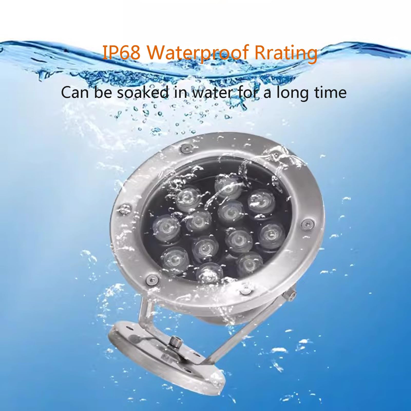 LED Luci Subacquee RGB Luce dello Stagno IP68 Impermeabile Bassa Tensione AC24V Stainless Steel Sommergibile Faretti per Giardino Acquario Fontana Cascata Luce della Piscina(18W-AC24V)