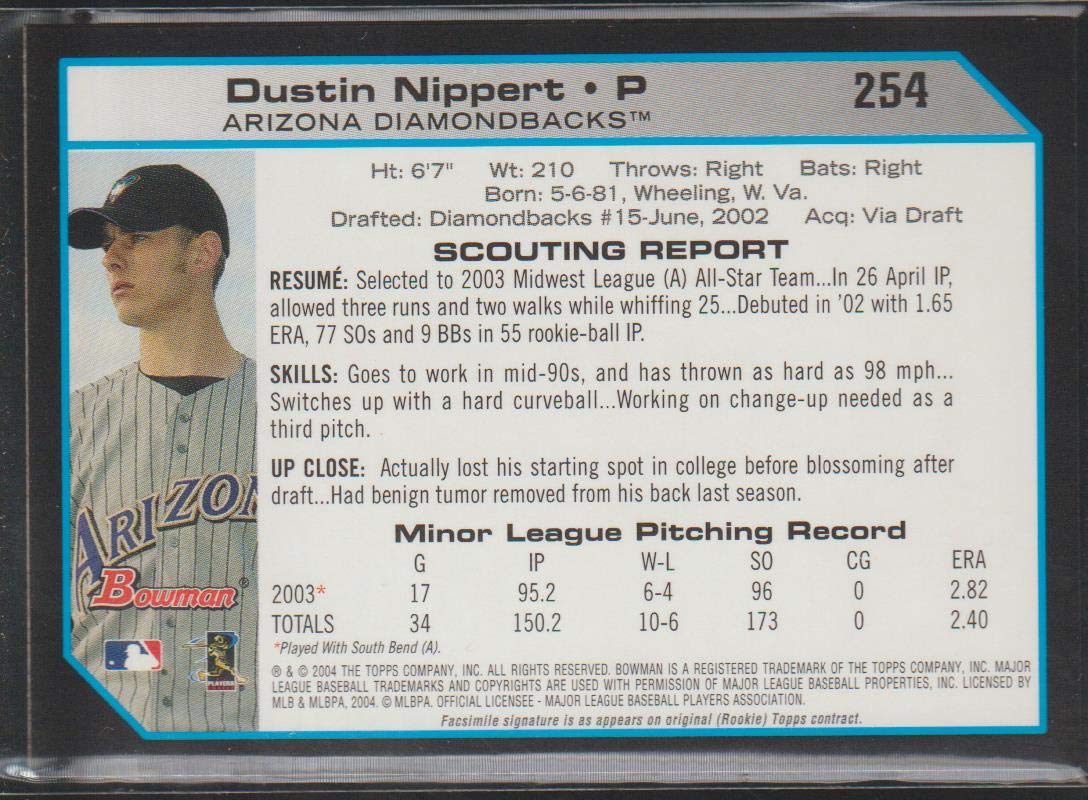 Amazon.com: Dustin Nippert (Baseball Card) 2004 Bowman - [Base