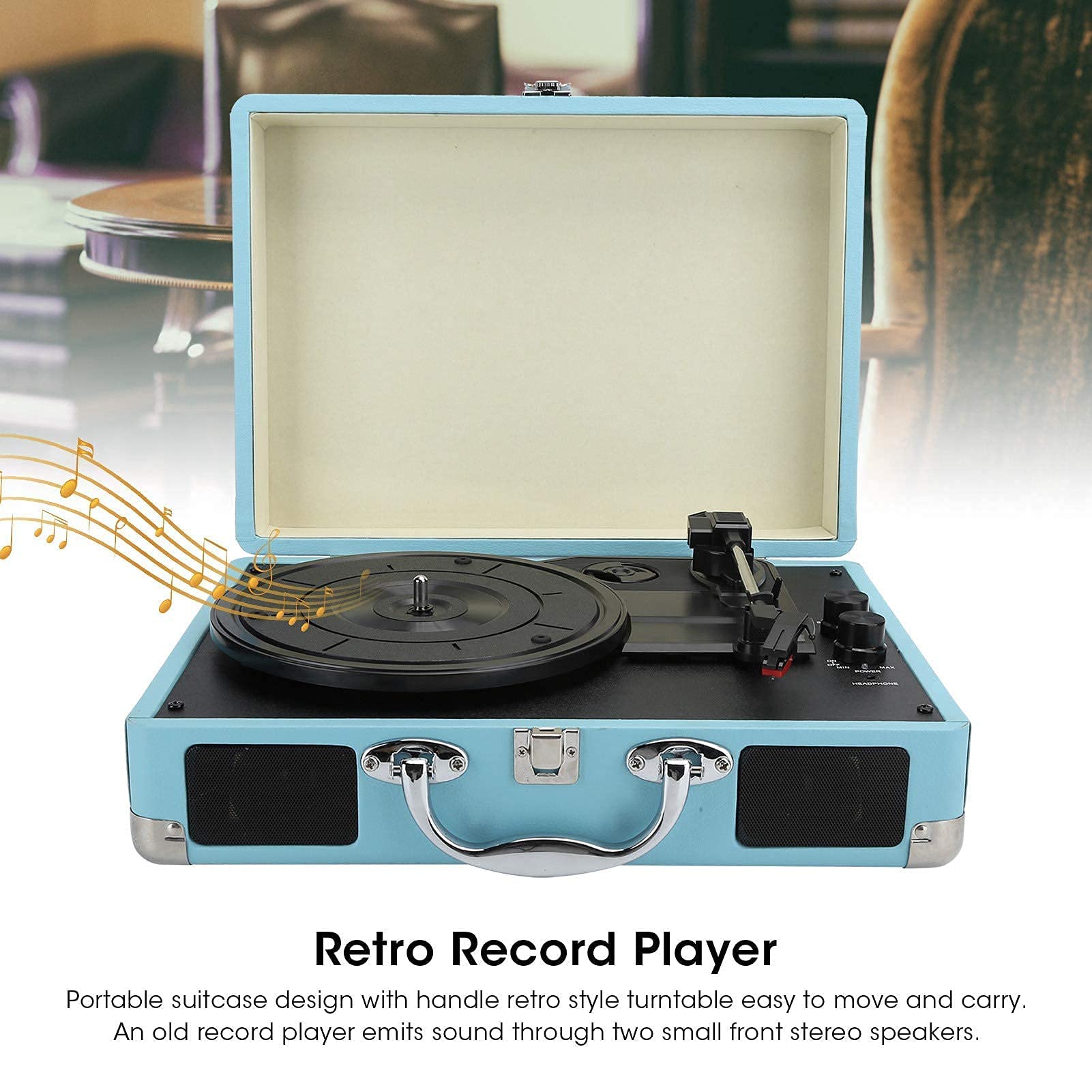 Giradischi retrò, Giradischi in Vinile, Giradischi fonografo Vintage, Giradischi Bluetooth, Supporto 33/45/78 Giri/min, 100/u2011