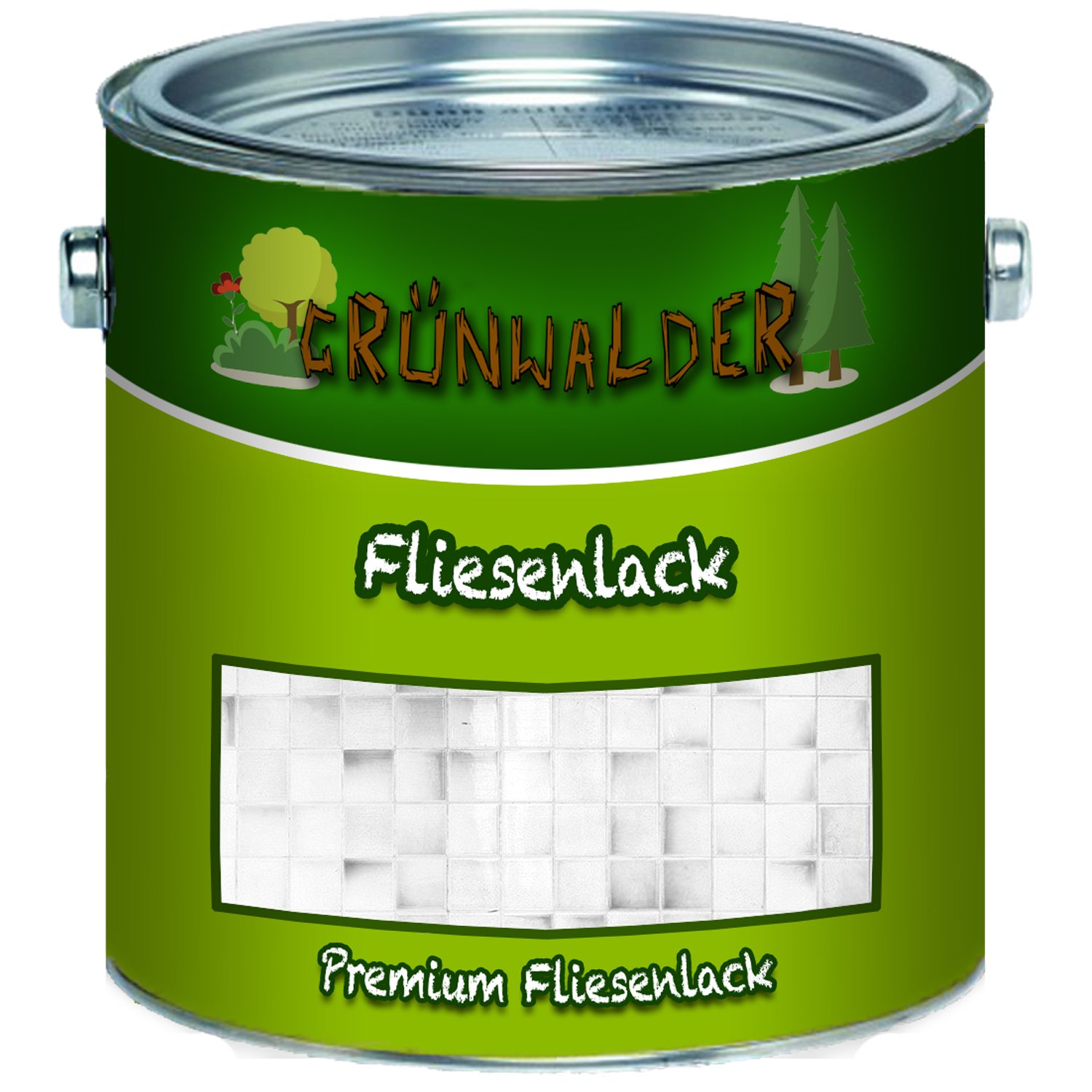 premium 2K Fliesenlack Fliesenfarbe farbauswahl (1 L, Anthrazitgrau)