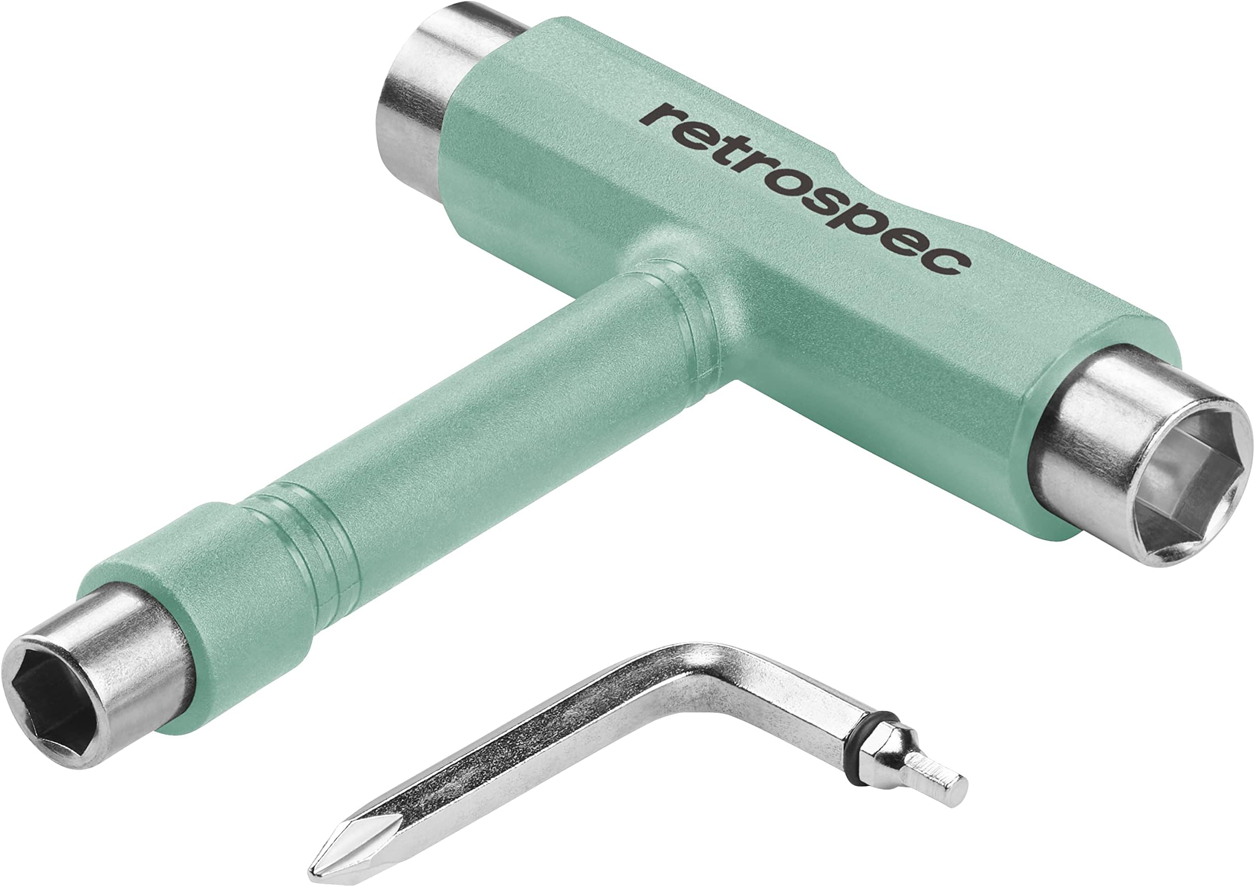 Upkeep All-in-One Multi-Function Portable Skate Tool with 2-in-1 Allen Wrench & Phillips Head Screwdriver for Adjusting and Tightening Skateboard/Longboard Wheels, Trucks, and Kingpins