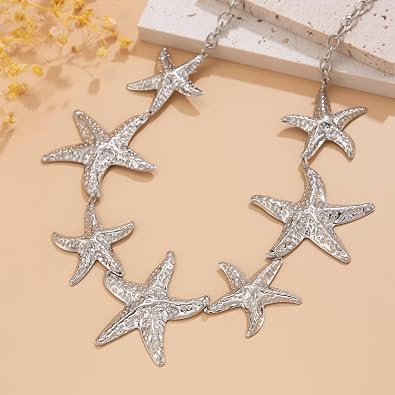 Starfish Waist Chain for Women Gold Sea Star Chain Belt Adjustable Starfish Belly Chain Body Chain Sexy Bikini Dress Outfit Summer Vacation Beach Jewelry