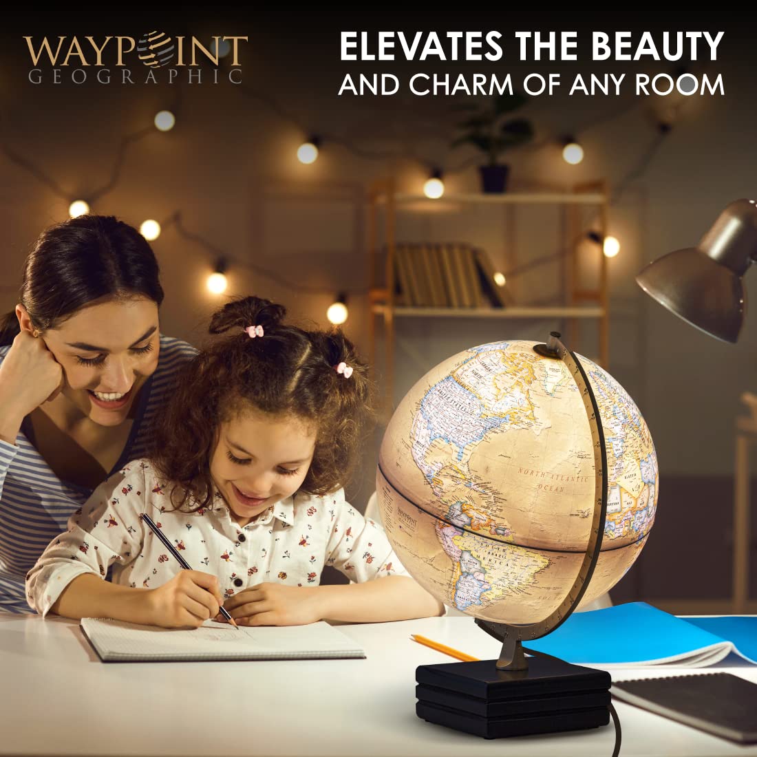 Waypoint Geographic Peninsula Illuminated Globe | UAE Waypoint Geographic Peninsula Illuminated Globe | UAE