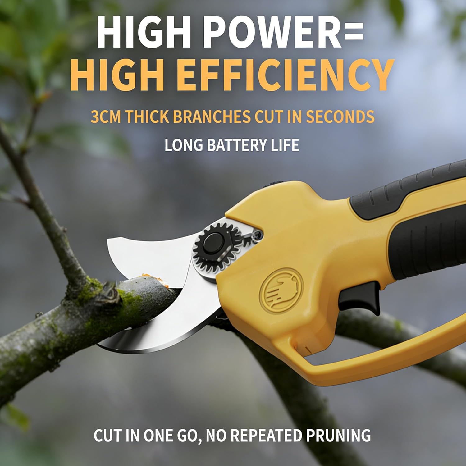 Newly Upgraded Electric Pruning Shears Cordless, 1.4" Cutting Diameter Cordless, Brushless Motor, 2×4.0Ah Rechargeable Batteries & Extra Blade, Electric Shears for Gardening