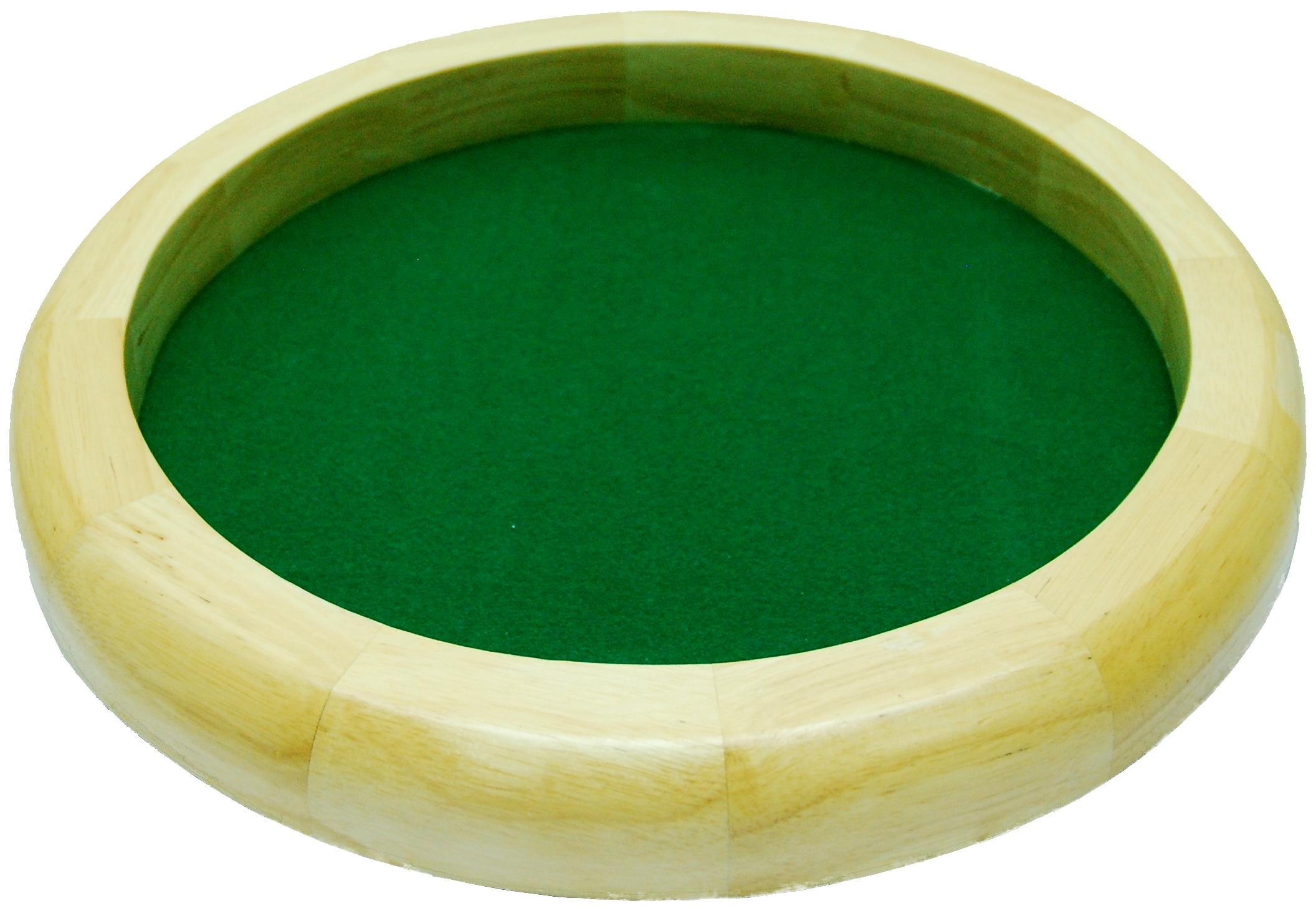 Dados pista de madera en blanco alrededor de 35cm.gr.fieltro