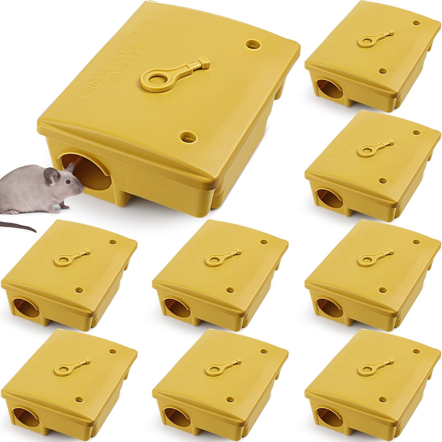 Qualirey Yellow Rat Bait Stations Large Rodent Bait
