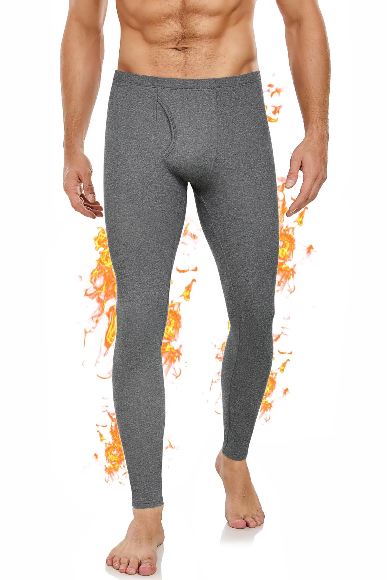 Thermounterhose Herren Thermo Unterwäsche Warme Unterhosen Lang Thermounterwäsche Thermohose Winter Skiunterwäsche Hose Schwarz Thermowäsche Funktionsunterhose Leggings für Alltag Runing Ski Sport