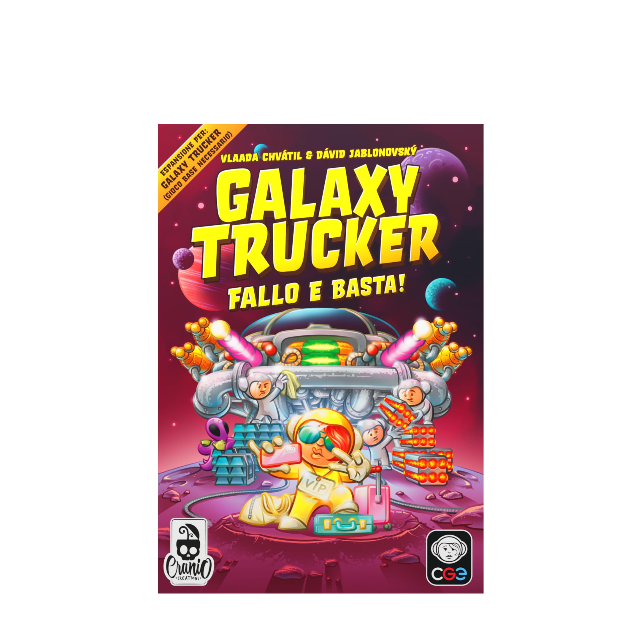Cranio Creations - Galaxy Trucker, Fallo e Basta! - Allacciate Le Cinture Per Nuove Avventure! - 2-4 Giocatori, 30 Min - Gioco Family - Età 8+ - Espansione - Edizione in Lingua Italiana