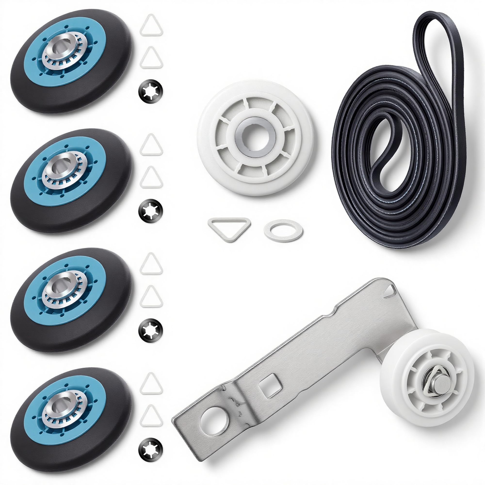 MEDE201YW0 Roller Kit fit for Maytag Bravos XL Whirlpool Dryer Part 4392067 | Roller fit…