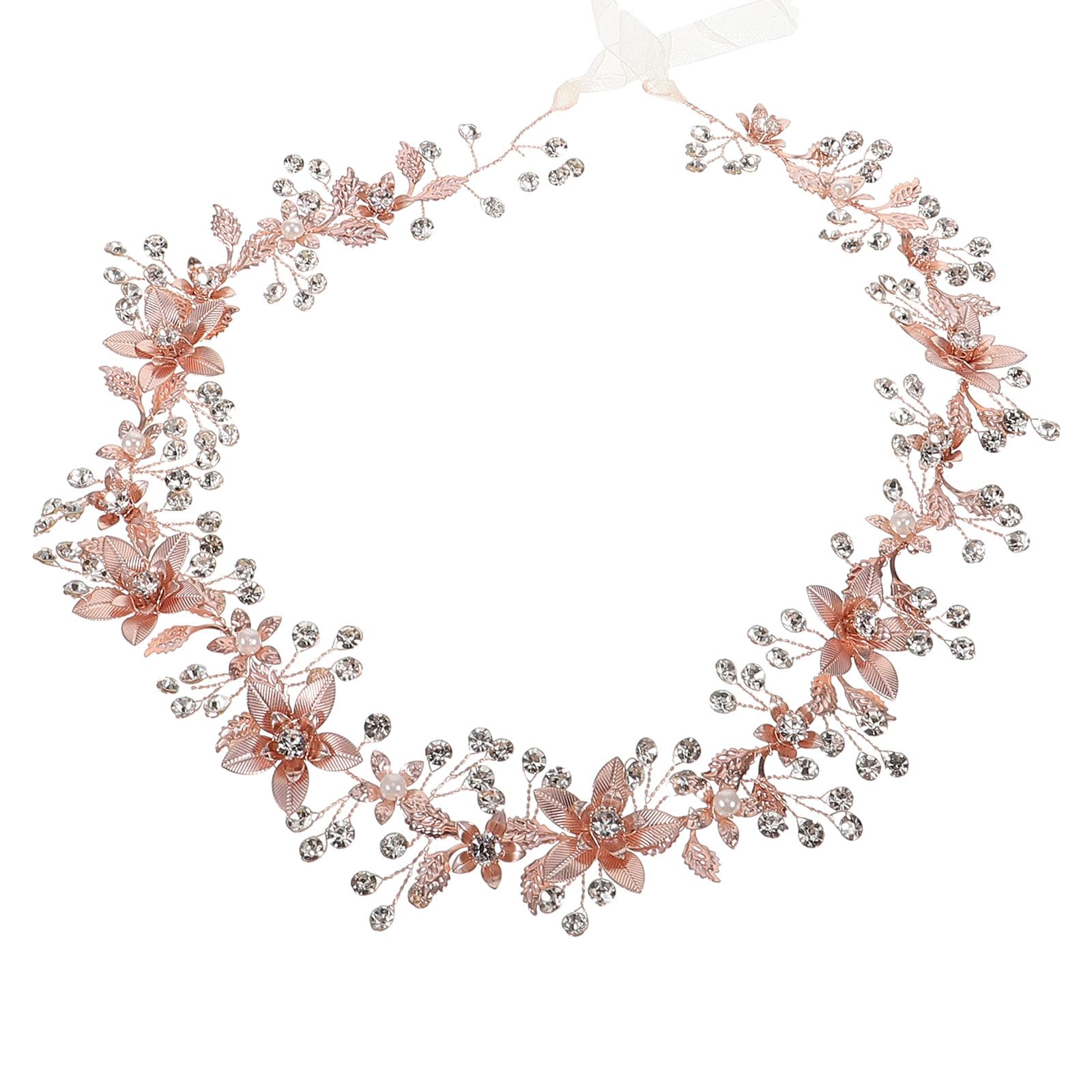 Brautgürtel mit Kristallen, Goldene Blumen, für Hochzeiten