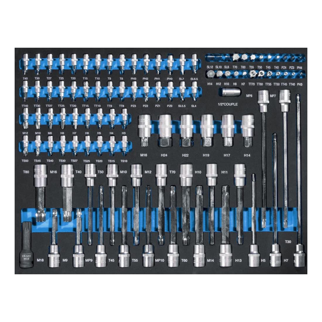Güde GW7 Black Line - Carro de herramientas Porta Herramientas Banco Herramientas Taller (226 piezas)